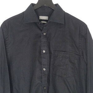 Michael Kors Button Up Dress Shirt Black l‎ 16.5 34/35 Regular Fit Long Sleeve